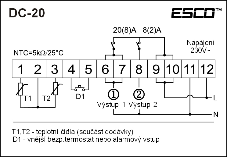esco-dc-20-regulator-dvojity-diferencni-schema-zapojeni